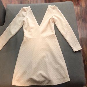 Cooperative Cream low cut dress